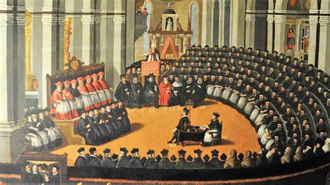 Immagine che raffigura una sessione del Concilio di Trento