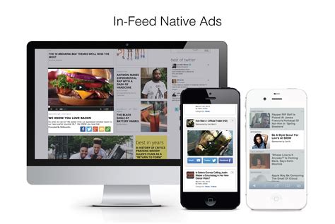 Infografica sulle tipologie di in-feed native advertising e la loro integrazione nei siti