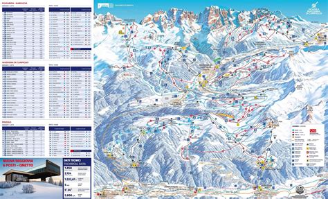 Schema delle piste e degli impianti di risalita di Madonna di Campiglio con indicazione dei livelli di difficoltà