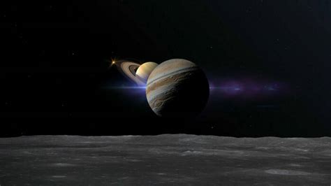 Schema astronomico della congiunzione planetaria tra Giove e Saturno