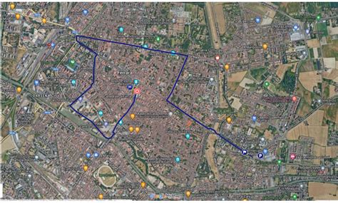 Mappa del percorso podistico che attraversa l'area collinare e l'Abbazia di Cassano