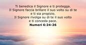 Schema che analizza i tre versetti della benedizione sacerdotale di Numeri 6.