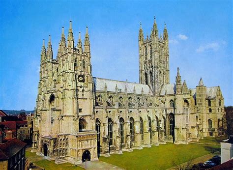 Mappa storica o illustrazione d'epoca raffigurante la Cattedrale di Canterbury nel XII secolo