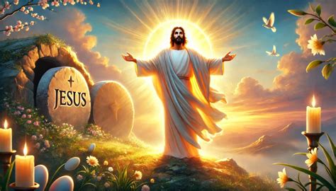 Immagine simbolica della Pasqua, con croce floreale e luce
