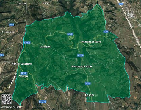 Mappa della località di Mezzane di Sotto con l'indicazione della Casa di Riposo Sacro Cuore