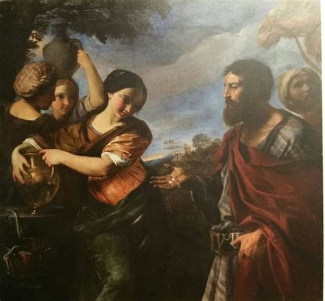 quadro raffigurante Rebecca che incontra Eliezer al pozzo