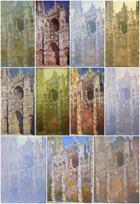 Dettaglio delle pennellate materiche di Monet nella serie della Cattedrale di Rouen