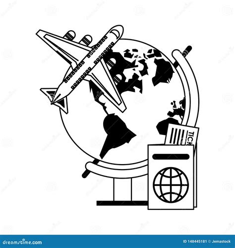 Mappamondo e passaporto, simboli del viaggio e della scoperta