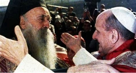 Papa Paolo VI incontra il Patriarca Atenagora I a Gerusalemme