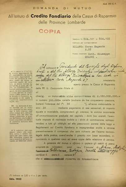 Archivio storico di documenti amministrativi degli anni '50