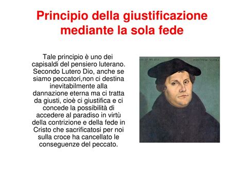 Illustrazione del concetto di giustificazione per fede secondo Lutero