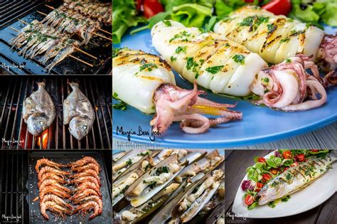 Primo piano di un piatto di pesce alla griglia, con saraghi e luvari, preparato con ingredienti freschi.