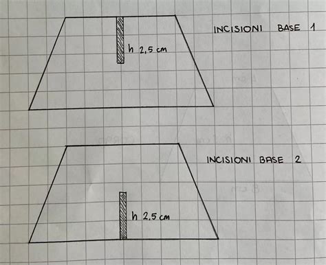 Schema di taglio iniziale per la tunica del monaco, con indicazione delle misure