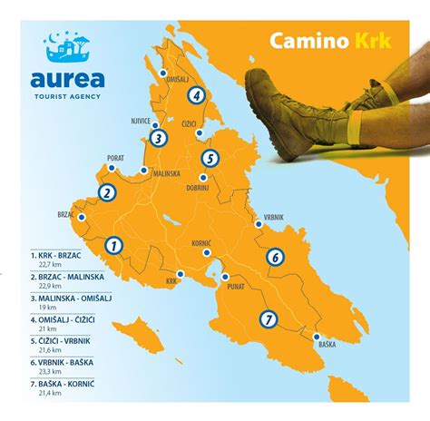Panorami naturali e storici dell'isola di Krk lungo il Camino
