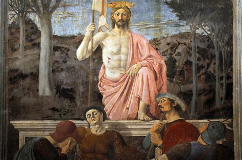Dettaglio della Resurrezione di Cristo con la firma di Mantegna (ipotetica)