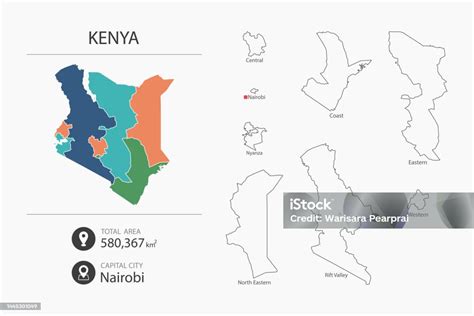 Mappa del Kenya coloniale e delle White Highlands, con le aree di insediamento Kikuyu.