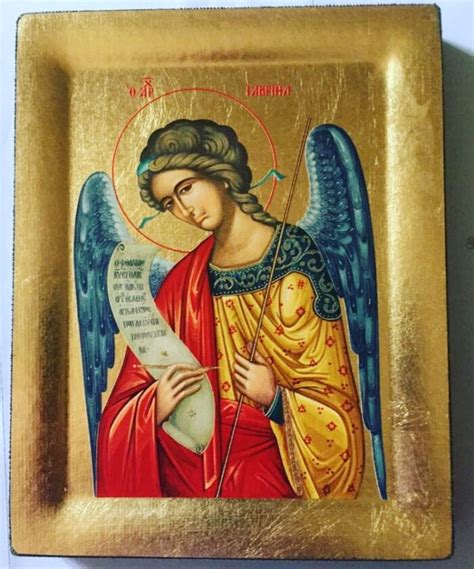 Icona stilizzata di Maria con l'Arcangelo Gabriele, con raggi di luce che simboleggiano la grazia divina.