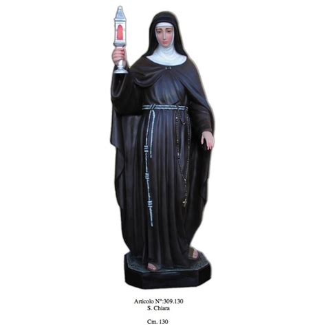 Statua di Santa Chiara che regge l'ostensorio