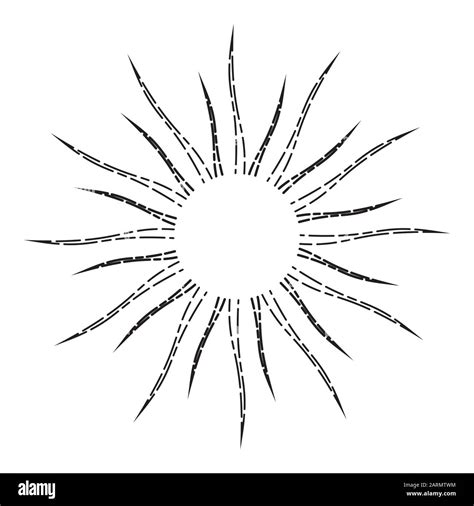 Immagine stilizzata del sole con raggi