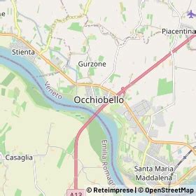 Mappa del comune di Occhiobello con evidenziata la località Santa Maria Maddalena