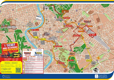 Mappa del percorso Open Bus Vatican&Rome