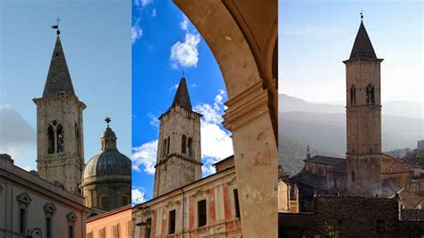 Fotografia aerea dei tetti e campanili delle chiese lungo Via dei Tribunali
