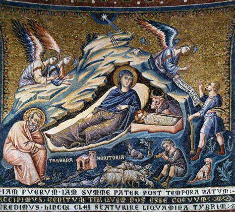 Mosaico raffigurante la Natività di Pietro Cavallini