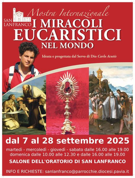 Infografica o illustrazione dei Miracoli Eucaristici
