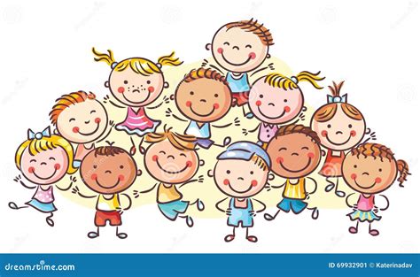 illustrazione stilizzata di un catechista che spiega concetti a un gruppo di bambini sorridenti