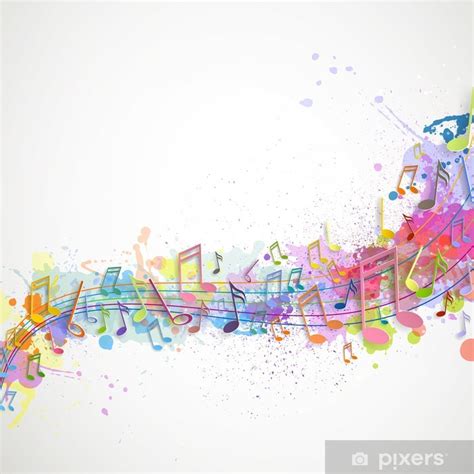 Sfondo astratto con note musicali e simbolo religioso