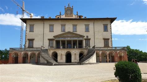 Pianta della Villa Medicea di Poggio a Caiano con indicazione delle sale e degli appartamenti