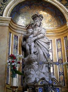 Dettaglio dell'affresco della Regina delle Vittorie