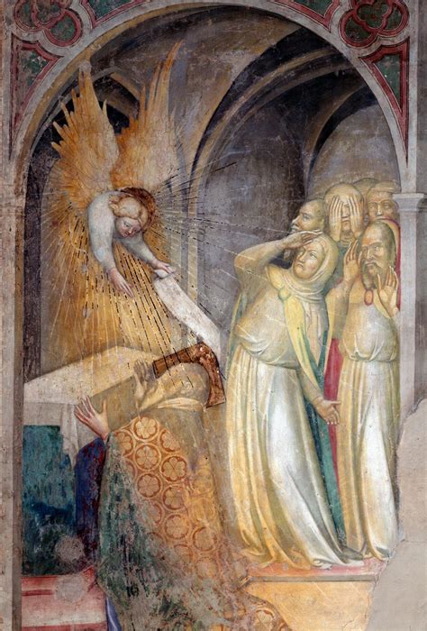illustrazione dell'Arcangelo Gabriele che annuncia la nascita di Giovanni Battista a Zaccaria nel Tempio
