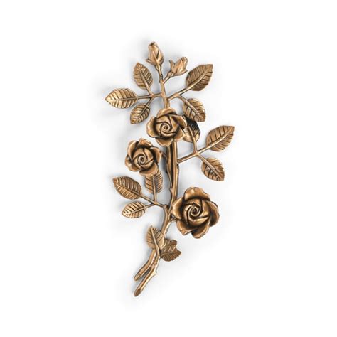 Decorazioni floreali in bronzo per lapidi con dettagli artigianali