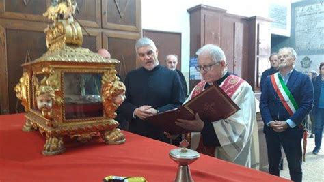 Reliquie di San Cristino esposte durante le celebrazioni