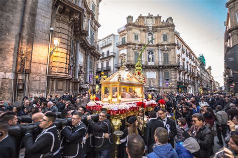 Antica incisione della processione dell'Immacolata a Palermo