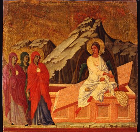 Schema che illustra il contrasto tra l'annuncio delle donne al sepolcro e la costruzione della falsa narrazione dei capi dei sacerdoti.