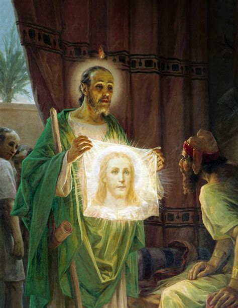 Raffigurazione di San Giuda Taddeo che guarisce il re Abgar