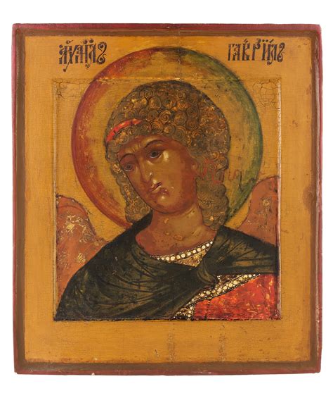 Icona russa del XVIII secolo raffigurante l'Arcangelo Gabriele