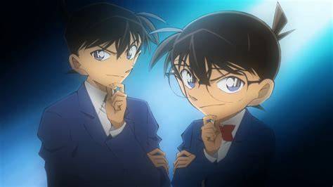 Shinichi Kudo prima e dopo la trasformazione in Conan
