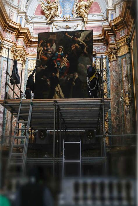 Foto della pala dell'Altare della Madonna del Rosario