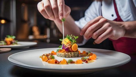 Catering professionale con chef che prepara piatti