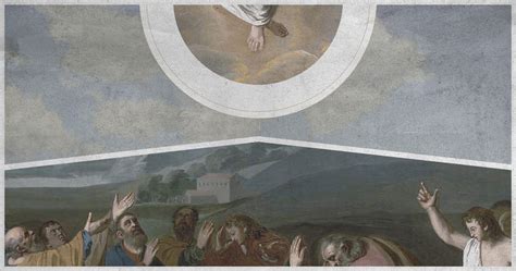 rappresentazione artistica di Cristo che ascende al cielo e siede alla destra del Padre