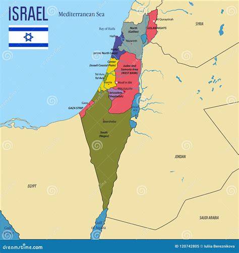 mappa dell'antica Israele e delle regioni circostanti