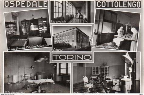 Interno di un ospedale Cottolengo dell'epoca