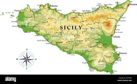 Mappa della Sicilia con evidenziata l'area dei Nebrodi