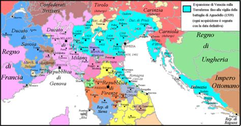 Mappa storica della Repubblica di Venezia e dei suoi domini nel tardo XVIII secolo