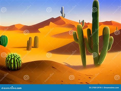 paesaggio desertico con dune e cielo sereno