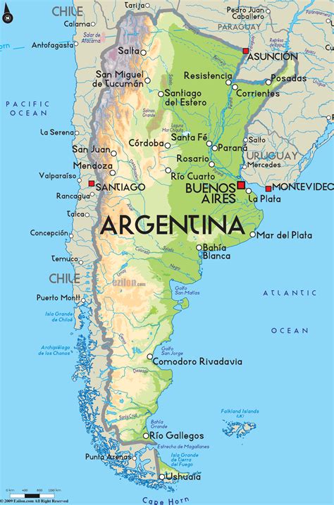 Mappa dell'Argentina con l'indicazione di Luján rispetto a Buenos Aires