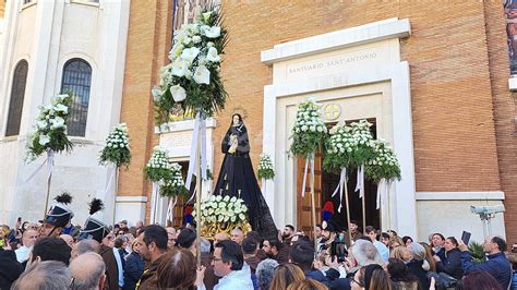 Mappa dettagliata dell'itinerario tradizionale della processione della Madonna Addolorata a Bari